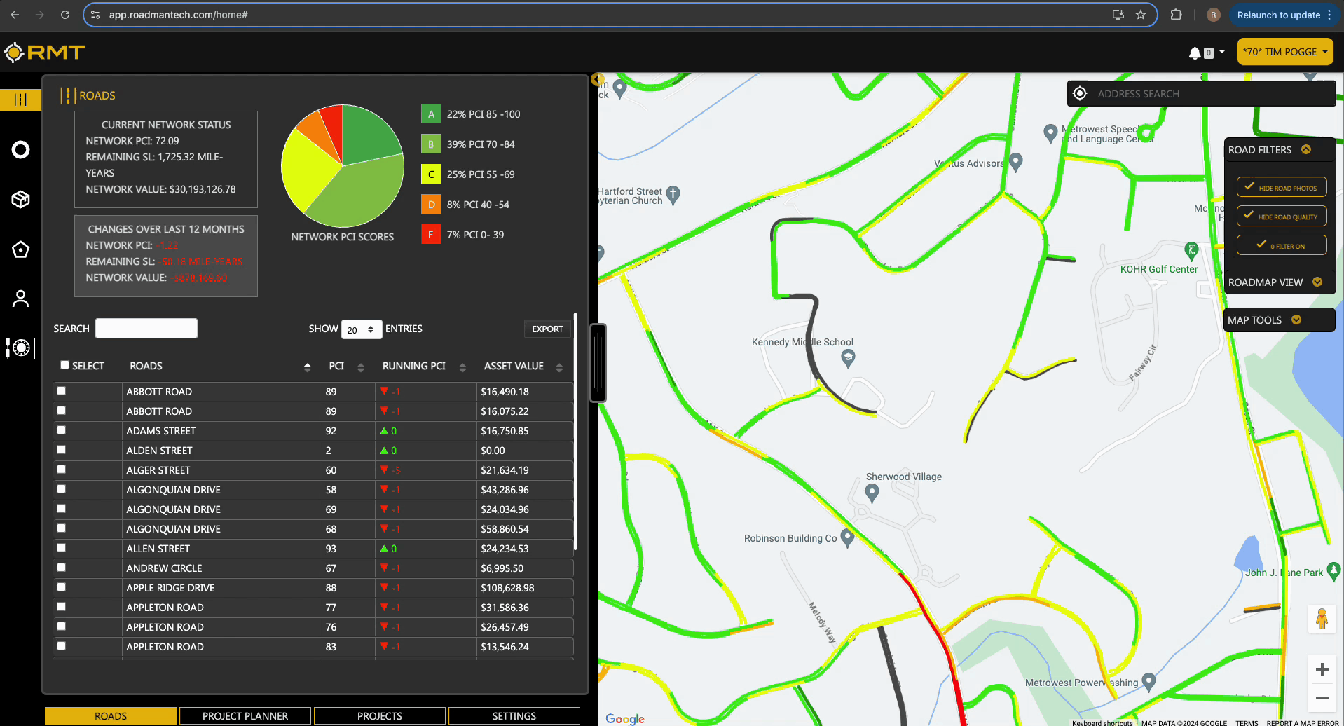 HideShowRoadQualities