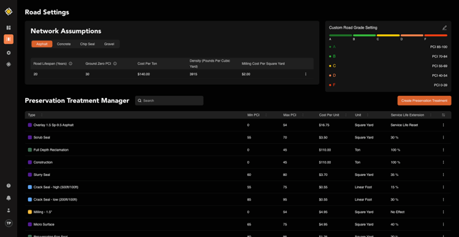 RoadSettingsScreenshot